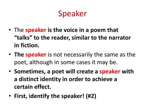 speaker poetry definition What if the speaker in poetry were not just a voice, but a character?